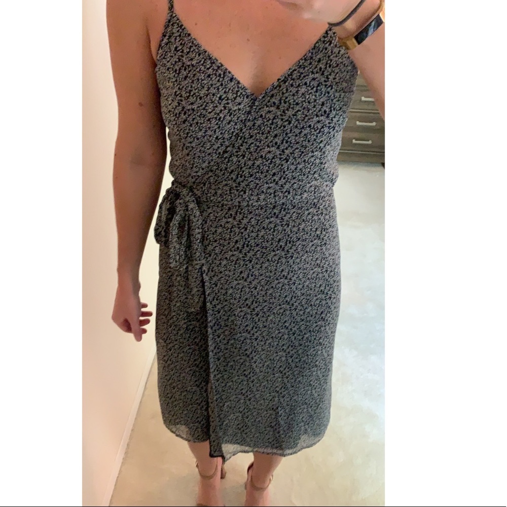 Wrap midi dress